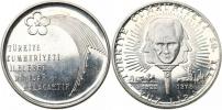 100 Lira 1973 - 50. výročí republiky        KM 903   Ag 900  22 g