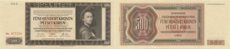 500 K  1942  sér. Ba    II. vydání    SPECIMEN      Baj. 36