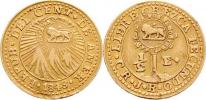 1/2 Escudo 1848 - kontramarka na minci Středoamerické