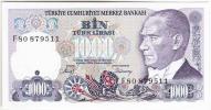 Turecko, 1000 Lira 14.8.1970