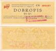 10 Kčs Darex (Dobropis), Razítko Státní banka československá, platnost do konce dubna 1953