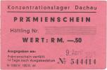 Dachau - 0.50 RM b.l. - formulář