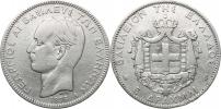 5 Drachmai 1876 A              KM 46      Ag 900  25 g