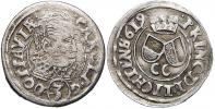 Opava. Karel (1614-27). 3 krejcar 1619 CC Kantor. KM-13