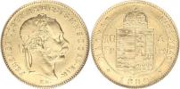 4 Forint = 10 Franken 1880 KB - I. typ