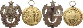 Odznak "Č S P O" ZA PŘÍKLADNOU PRÁCI    bronz 31x44 mm