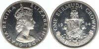1 Crown 1964 - plachetnice v erbu          KM 14  Ag 500  22