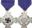 Vyznamenání "TREUEDIENST"  II. stupeň - za 25 let    postř. bronz