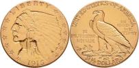 2.5 Dolar 1915 - hlava indiána