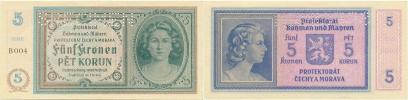 5 K  b.l. /1940/  sér. B 004      SPECIMEN     Baj. 31;  Hej. 31a