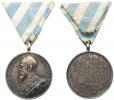Německo - Bavorsko. Ag jubilejní medaile 50 let dělostřeleckého pluku č. 10 1854 - 1904. Ag