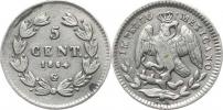 5 Centavos 1861 G        KM 385       "RR"     Ag 900  1