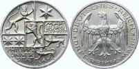 3 RM 1927 A - Univerzita Marburg       KM 53     "R"_nep. rys.
