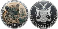 10 Dolars 1995 - Leopard          KM 10       Ag 925  25