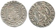 Denár 1526 A-V - opis: *LUDOVICVS °R° VNGAR* / PATRONA* HK * VNGA