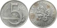 5 Kč 1928  var. A - malá vlnovka na hraně