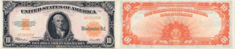 10 Dolar 1922 - GOLD CERTIFICATE