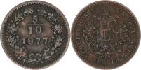 5/10 kr. 1877 b.zn.