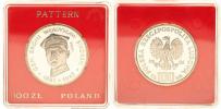 100 Zlotych 1981 - gen. Sikorski "PRÓBA" KM Pr442 orig. etue s červenou výplní