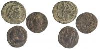 Licinius I.-Licinius II. Follis,AE3 R:Jupiter,Sol,zajatci u praporu 3ks