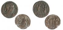 Constantinus I.307-337 AE3-4 R:dva vojáci jedna a dvě standarty Siscia,Tessalonica 2ks