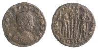 Constans 337-350 AE3 L:CONSTANTIS R:dva vojáci Siscia