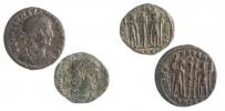 Constantius II. 337-361 AE3 R:dva vojáci jedna a dvě standarty Tessalonica 2ks