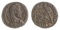 Constantius II. 337-361 AE3 R:vojín poráží jezdce Siscia RIC.252
