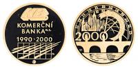 2dukát 2000 - 10 let Komerční banky 1990-2000 Au 999 7gr.