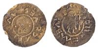 Morava, nepřidělený denár z konce 11.stol., mincovna Podivín, biskupská ražba ? Cach 512, VP 78, mírně olámaný okraj, ned., nastř.okr.