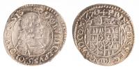 Olomouc, Karel II. Lichtenstein 1664-1695 3krej 1670 SV-324