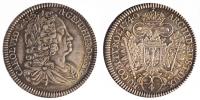 Tyroly, Karel VI.1711-1740 1/4tolar 1740 Hall M.A.240 6.98gr.