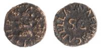 Augustus 27př.n.l.-14n.l. AE quadrans Naevius Capella 4př.n.l.