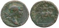 Traianus 98-117 as R:císař jedoucí na koni a Dák RIC.543