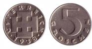 5 groschen 1938 =RR=. KM 2846