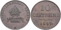 10 Centesimi 1849 M - větší typ