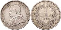 Lira 1866 R - XXI.rok pontifikátu - malá hlava