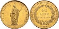 40 Lira 1848 M - stojící Italie