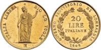 20 Lira 1848 M - stojící Italie