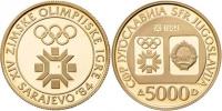 5000 Dinar 1982 - ZOH Sarajevo 1984 - emblém