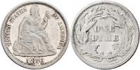 10 Cent 1876 CC - sedící Liberty