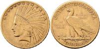 10 Dolar 1910 S - hlava mladého indiána