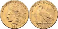 10 Dolar 1932 - hlava mladého indiána