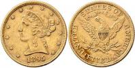 5 Dolar 1895 - hlava Liberty