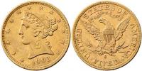 5 Dolar 1903 S - hlava Liberty