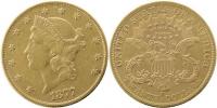 20 Dolar 1877 S - hlava Liberty
