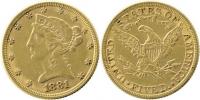 5 Dolar 1881 - hlava Liberty