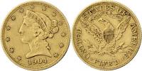 5 Dolar 1904 - hlava Liberty