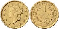 Dolar 1853 - hlava Liberty