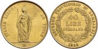 40 Lira 1848 M - stojící Italie